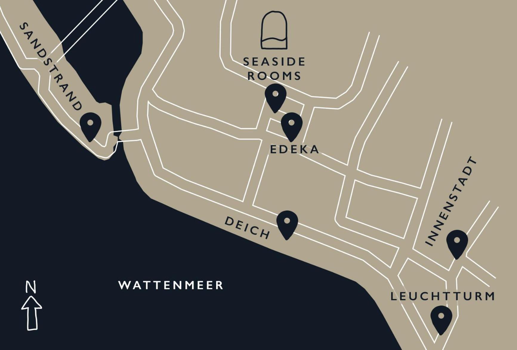 Seaside Rooms - Design-Apartment Mit Balkon & Parkplatz - Inklusive Strandkorb Direkt Am Wasser Und Spa & Sauna Saisonal Büsum Zewnętrze zdjęcie